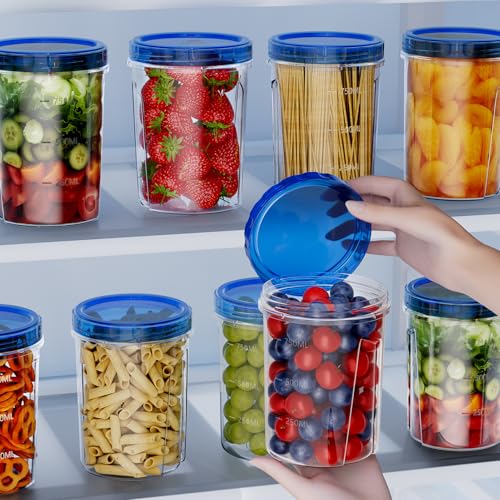 10 Pack-32 OZ Freezer Storage Containers, Small Plastic Food Storage Containers with Twist Top Lids, BPA Free and Reusable Meal Prep Containers Microwave/Dishwasher Safe - color: 10P-32 OZ