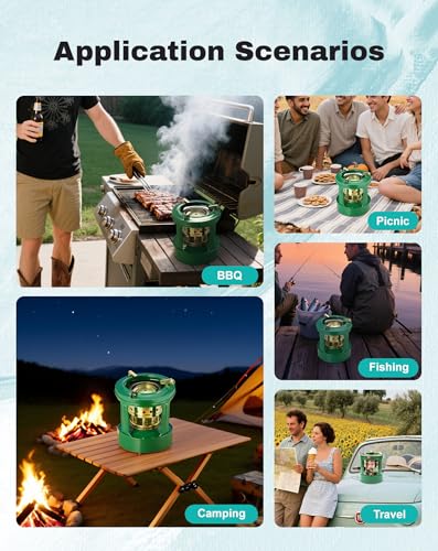 Camping Picnic Burner Furnace, Efficient Portable Camping Stove, Backpacking Oil Stoves Cooker Cookware, Handy Outdoor Portable Kerosene Stove (Round) - size: Round