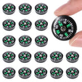20PCS Compass Button Mini Pocket Hard Shell Liquid Filled Mini Small Button Compass for Kids Hiking Survival Watch Band Paracord Camping Outdoor Activities Accessory Size Dia. 20mm