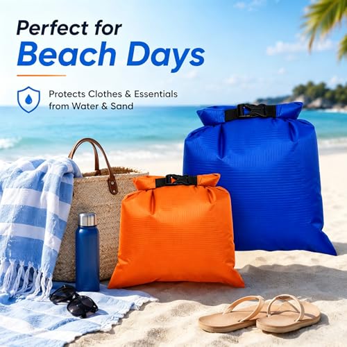 TRENDBOX Roll Top Waterproof Dry bag Kit Storage Compression Bag Sack Poch Packing Organizers Water Resistant Camping Travel - color: 5 Color