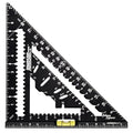 Johnson Level & Tool 1904-0700V 7-1/4" Johnny Square® MACH-1™ Smart Mark™ Rafter Square with Level Vial, Black - size: 7-1/4-inch, style: MACH-1 with Level Vial