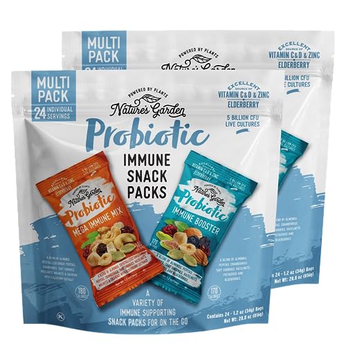 Nature's Garden Probiotic Immune Snack 28.8oz (24x1.2oz)Pack of 2 Trail Mix - size: 1.2 Ounce (Pack of 48)