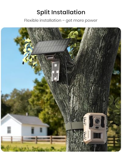 Misstech 4K UHD Solar Trail Camera, 0.1s Motion-Activated Wildlife Record | 64MP/4K Clear Night Vision for Outdoor & Game, No Monthly Fee, App Control, Local Storage, IP66 Weatherproof Deer Camera