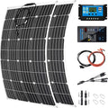 1000 Watt Solar Panel Kit, with Inverter & Charge Controller(40A) 2pcs 500 Watt Flexible Monocrystalline Solar Panel kit Photovoltaic Module for 12-48V Battery Charging Car Battery Camper RV - color: Snow-white