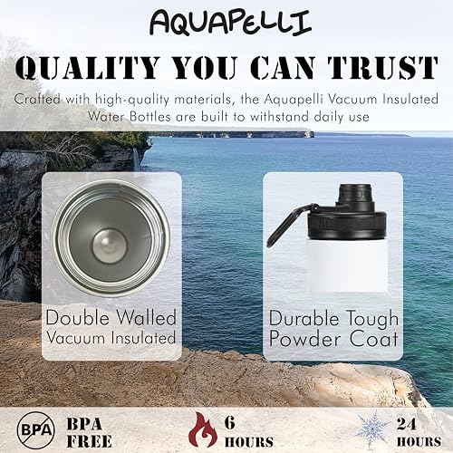 Vacuum Insulated Water Bottle, 18 Ounces, Arctic White - color: Arctic White
