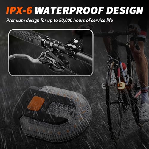 4Pcs Turn Signals for Bicycles with Alarm, USB Charging Remote Control Split/Integrated Bike Tail Light 5 Modes Waterproof Strobe Bike Rear Lights Can be Mounted on Front and Rear of Bicycle