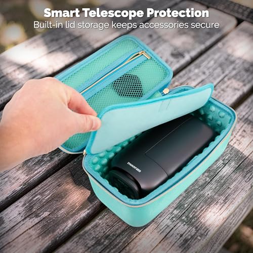 Hard Travel Case Compatible with Dwarf Mini Smart Telescope and Smart Telescope Accessories - Includes Carry Case Only for Mini Digital Astronomy Equipment, Turquoise - color: Turquoise