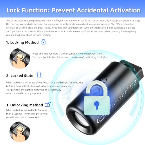 E2 Mini Keychain Flashlight - Rechargeable USB Magnetic Charging, Compact & Bright LED Pocket Light for Emergencies, Camping, EDC, Everyday Carry - color: Black, style: E2