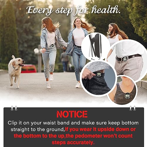 PINGKO Outdoor Multi-Function Portable Sport Pedometer Step/Distance/Calories/Counter - color: Black