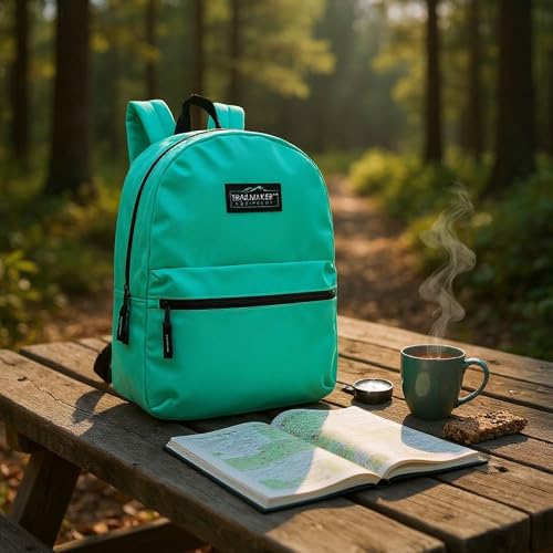 Trail maker Classic 17 inch Backpacks with Adjustable Padded Straps | School Backpacks for Girls, Boys - color: Aqua