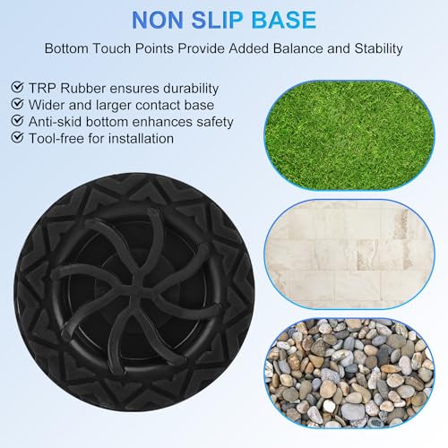 supregear Rubber Cane Tip 1 Inch, 1" Walking Cane Feet Base Extreme Grip Non-Slip Heavy Duty All Terrain Pad, 25 mm/1-Pack/XL Size, Black - size: 1 inch