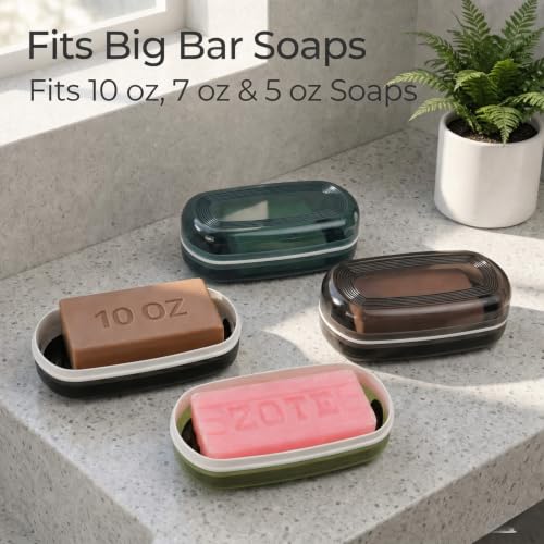AIMAIAIMAI Shampoo Bar Holder Travel Case for Two Bars, Large Soap Container for Bathroom or Travel (1 Pack, White Style A-Large) - color: White Style A-large