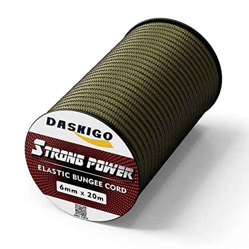 Elastic Bungee Shock Cord 3-8mm (Army Green, 3/16'' x 66FT) - color: Army Green, size: 3/16'' x 66FT