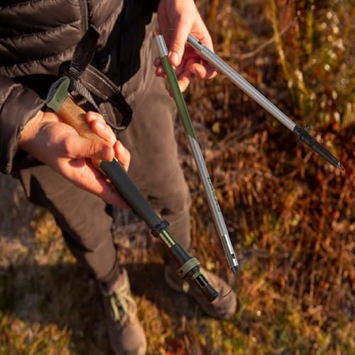Trekking Poles, Collapsible Hiking Poles,Lightweight and Compact Walking Sticks with Adjustable Height for Men and Women - color: Green