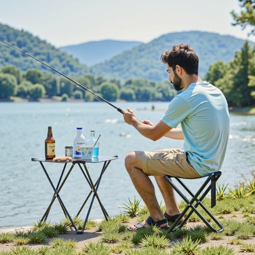 Simple Deluxe Portable Camping Chair, Lightweight Folding Chair for Camp, Outdoor Chair for Adults, Sports, Beach, Hiking, Backpacking, Garden