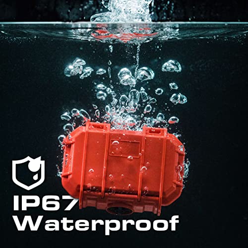 Seahorse 52 Portable Waterproof Dry Box Hard Protective Micro Case - Mil Spec/USA Made / IP67 Waterproof/Lockable - for Earbuds, PLB, IEM, Small Medical Devices, Stash Box (Clear) - color: Black