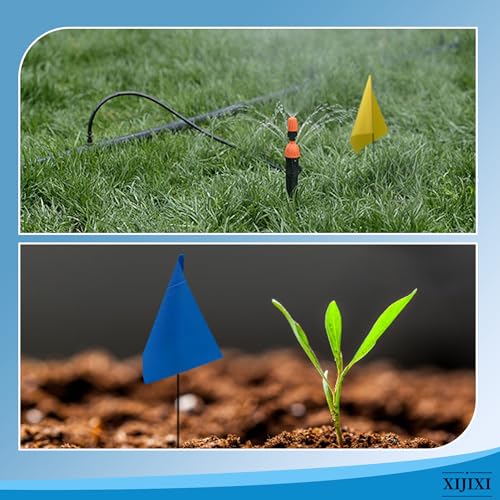 Marking 30 Pack Yard Flags - 12 x 2.5 x 3.5 Inch Landscape Flags for Lawn, Survey, Sprinkler, Irrigation (Red) - color: Red, size: 30Pack