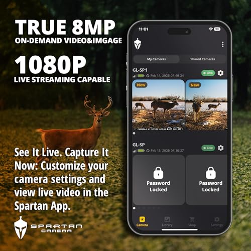 Spartan Camera 2 Pack GoLive3 Hunting Trail Camera, Live Streaming, 96° Wide Angle, Motion Activated, On-Demand FHD Photos and 1080p Videos, Built-in Lithium Battery,Blackout IR Flash,GPS,Weatherproof - size: AT&T