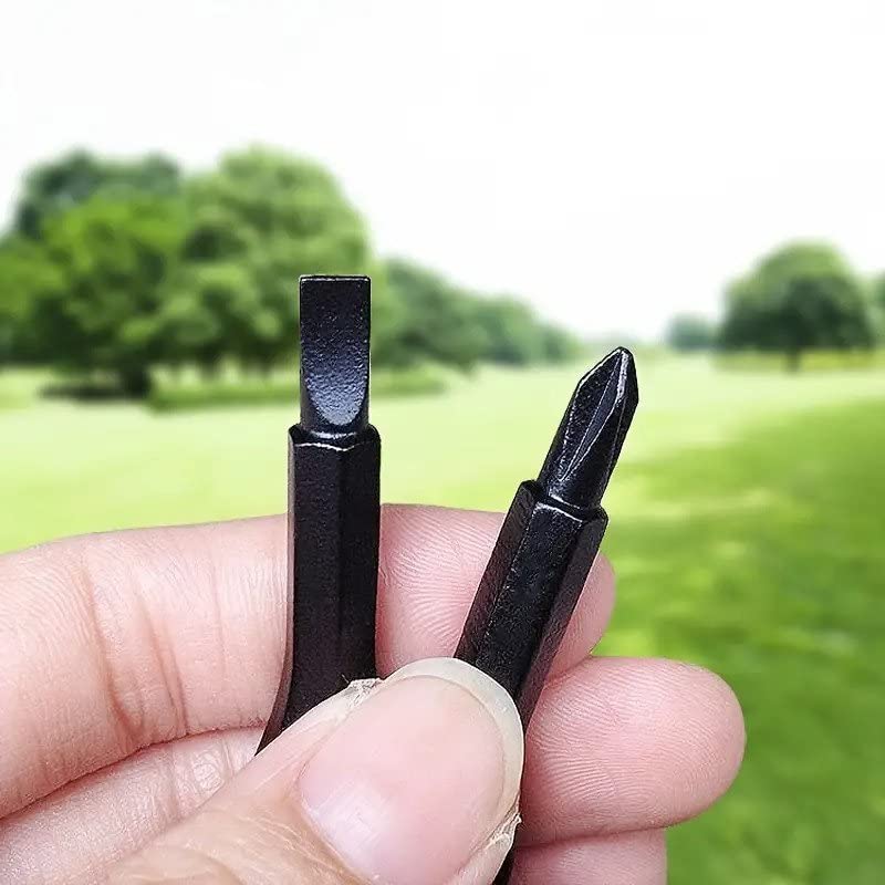 Mini Pocket Repair Hand Tool Portable Screwdriver Set Keychain Outdoor Tool Kit Stainless Steel Keyring 1pc (Black) - color: Black