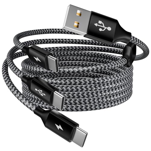 USB A to USB C Cable,3 in 1 USB C Multi Charging Cable for All Devices | 5FT Charging Cable with 3 Type C Ports, Charger Cable for Multiple Devices,Ideal for Travel, Cruises and Daily Use - color: Blackwhite, size: 1Pack5FT
