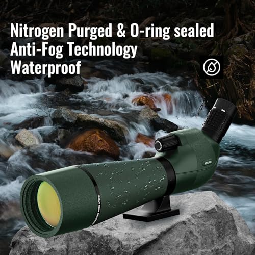 20-60X80 Spotting Scope for Shooting Hunting - Spotter Scopes with Tripod Phone Adapter Waterproof HD Scope for Bird Watching Wildlife Scenery - size: 20-60x80