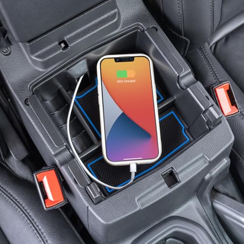 Center Console Organizer for Jeep Wrangler JL/JLU & Gladiator JT Blue Trim - color: Blue