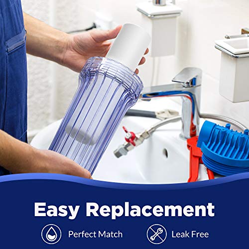 Membrane Solutions 20 Micron 10"x2.5" Polypropylene Sediment Water Filter | Whole House Pre-Filter Replacement Cartridge for Universal 10 inch System, Compatible with FXUSC, AP110, P5 - 6 PACK - style: 20 Micron