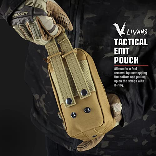 LIVANS IFAK Pouch, First Aid Medical Pouch for Emergency & Trauma Kits - color: Khaki-2 Packs