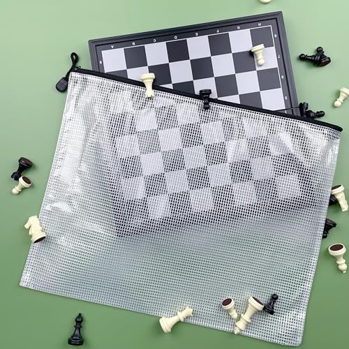 A4(9"x 13")-Mesh Zipper Pouch Plastic Zipper File Zip Document Folders for Office Supplies Travel Bags,6-Pcs,Multicolor - size: A4