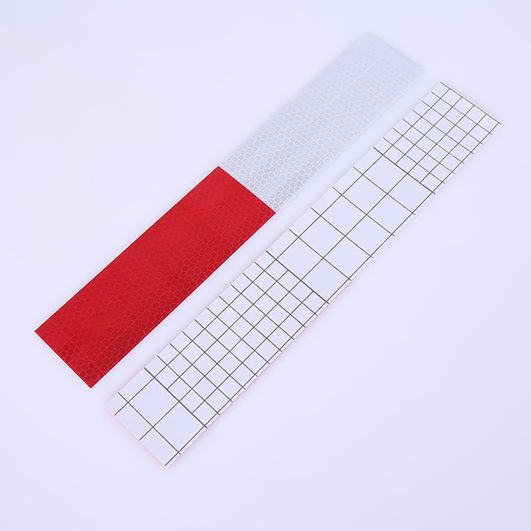 Red/White Reflective Tape 10 Pack, 2" x 12", Waterproof Self-Adhesive Safety Caution Warning Tape for Cars, Trucks, Trailers, Boats & Road Signs, Trailer Reflector - size: Red/White 10pcs