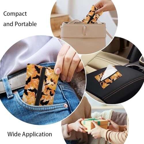 Flashideas Cobweb Reusable Tissue Holder Tissue Holder for Purse Travel Tissue Holder Fabric Purse Zipper Enclosed Tissue Holder for Purse Coins for Bag Car Office Home - color: Cobweb