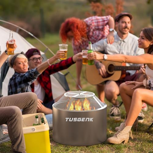 Fire Pit Spark Screen for Solo Stove Range, 15 Inch | 304 Stainless Steel, Detachable Spark Shield for Backyard Family Fires, Camping, and Marshmallow Roasting - size: Ranger Shield 15Inch