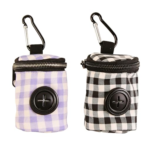 2PC Hanging Pet Dog Poop Bag Dispenser, Portable Dog Waste Bag Holder for Outdoor Training & Walking, Convenient Storage, No Battery Required
