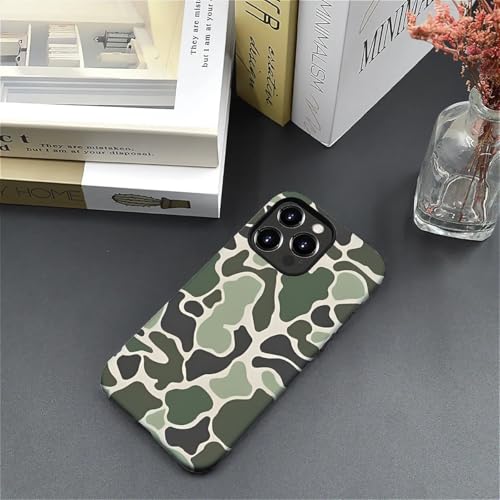 SmaMZ for iPhone 16 Pro Max Case, T2 Army Green Camo Shockproof Rugged Cover Dual Layer Soft TPU Hard PC Bumper Case Design for iPhone 16 Pro Max - color: Army Green Camo