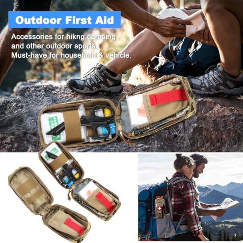 Tactical MOLLE Pouch, Portable Mini First Aid Kit Bag Empty, EMT First Aid Pouch IFAK Trauma Kit Everyday Carry Survival Bag, Waist-Hanging Storage Bag for Camping and Hiking - color: Camouflage