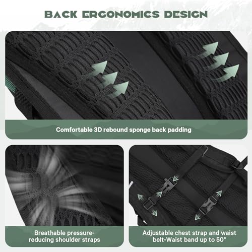 Maelstrom Lightweight Hydration Hiking Backpack with 2L/3L Water Bladder | BPA-free, High Flow Bite, Insulated Compartment, Reflective Strip, Utility Pockets, Perfect for Running, Cycling, Marathon - color: 1.Black, size: 3L Bladder