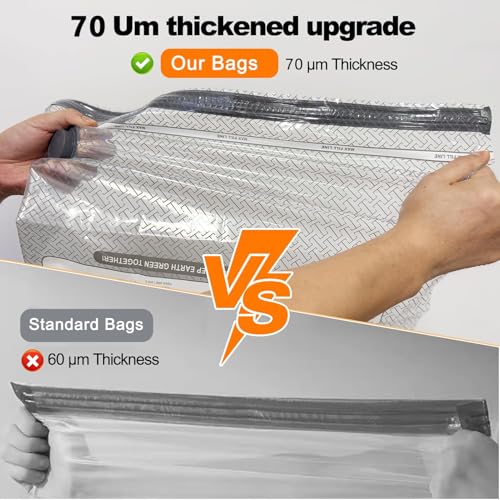Vacuum Storage Bags for Travel with Cordless Pump, 9-Pack, 3 Sizes | Space Saver Bags for Clothes, 5000Pa Suction, 80% Space Saving in 10 Seconds, 2000mAh Rechargeable Battery - size: 9 Combo Travel Set