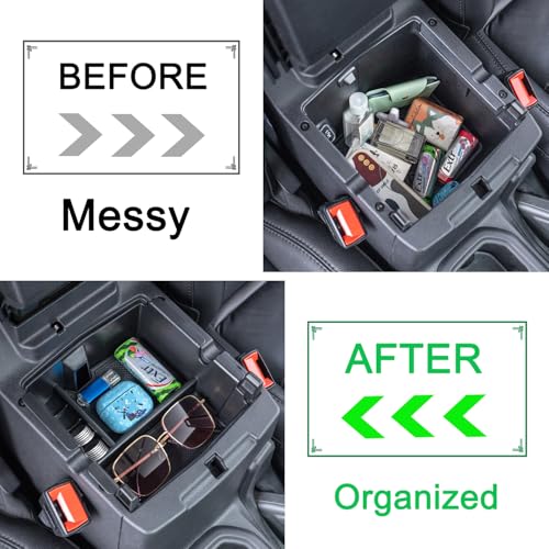 Center Console Organizer for Jeep Wrangler JL/JLU & Gladiator JT Black Trim - color: Black