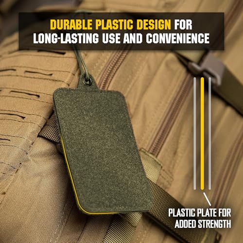 M-Tac Tactical Hanging ID Card and Patch Holder with Hook and Loop Surface and Draw Cord (Olive) - color: Olive, size: hook and loop surface