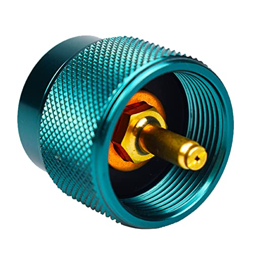 Propane to Butane Adapter Camping Stove Adapter Gas Adapter Converter 16 oz Propane Tank Input EN417 Valve Output Camp Fuel Refill Adapter for Outdoor Backpack Hiking (Dark Green X 2 Pack) - color: Dark Green X 2 Pack