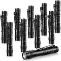Honoson 10 Pcs Mini Pocket Flashlight LED Aluminum,3.5 Inches | Pen Light Flashlight, Small Aluminum Pocket Flashlight with Clip, Inspection Camping Emergency Diary Lighting - size: 3.5 Inches