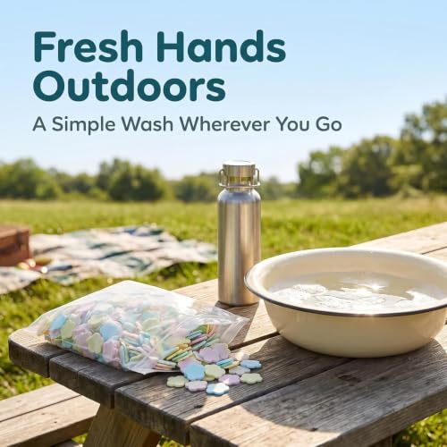 1000 Sheets Colorful Portable Disposable Paper Soap Portable Travel Hiking Washing Hand Bath Toiletry Paper Sheets Gentle Papers for Soap Fragrance Hand Wash