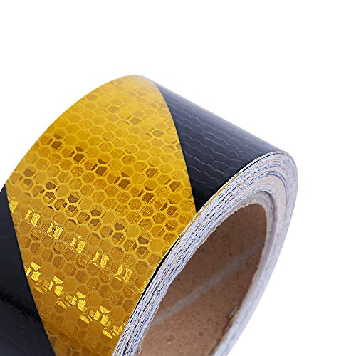 ONTWIE Reflective Tape, 2inch x 30ft, Reflective Safety Tape, Yellow Black - color: Yellow/Black