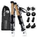 ALPIN LOACKER Collapsible Trekking Poles for Hiking I Carbon or Aluminum Hiking Poles Ultra Lightweight I Adjustable Trekking Poles for Women and Men with Cork Grip - size: 39-47"
