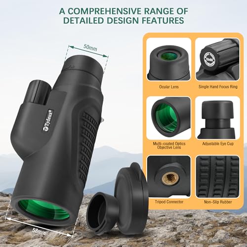 Monocular Telescope 12x50 Waterproof High Powered for Adults Outdoor