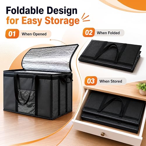 NZ home Insulated Food Bag, Portable Cooler Tote (2XL, Green, 1 Pack) - color: Green, size: 2XL