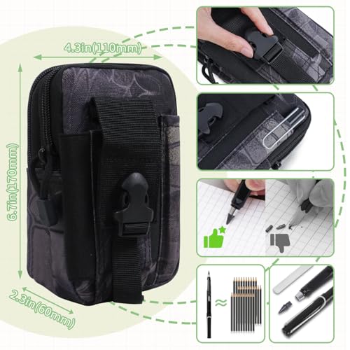 Waterproof Notebook set of 5，3 x 5 Stone Paper Pocket Notepads，Portable All Weather Notebooks for Indoor & Field Police Notepad w/3pcs Small Spiral Note book, Pen & Storage Bag (5pcs, Black) - size: 5Pack