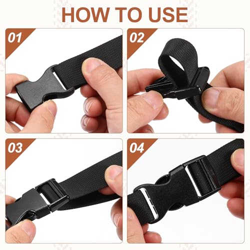 PATIKIL Quick Side Release Buckle, Plastic Buckle Clip Dual Adjustable Belt Snap Fasteners Clasp for Backpack - color: Light Pink
