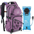 NOOLA Hydration Hiking Backpack with 3L Water Bladder for Women and Men - color: Purple, size: 25 Liters