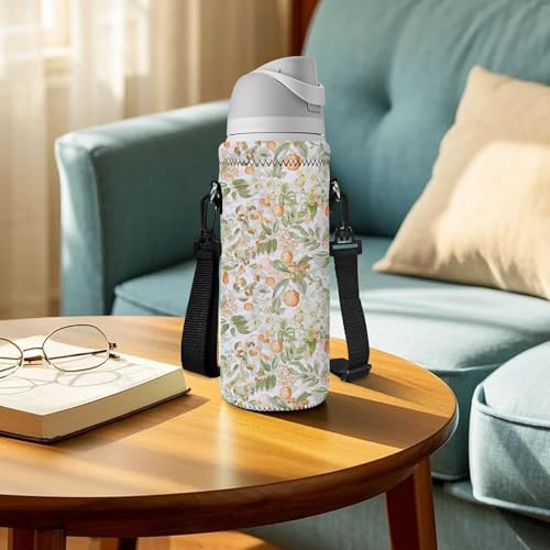Neoprene Water Bottle Carrier Bag with Adjustable Shoulder Strap,Insulated Water Bottle Cover for Stainless Steel/Glass/Plastic Bottles - color: BC-53, size: 750ml
